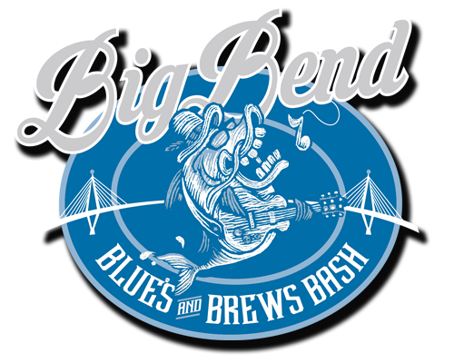 Blue Big Bend Blues Bash logo with fish.