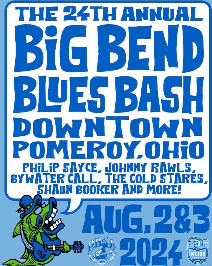 Poster for the Big Bend Blues Bash Aug. 2 and 3, 2024.